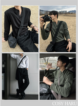 cosyharu henly-neck boonddo long-sleevd shirt