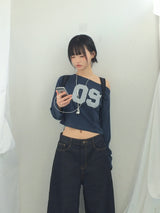 09 ボートネック クロップドトップ