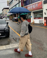 フィンガーホールダイアゴナルラインジップウィンドブレーカー