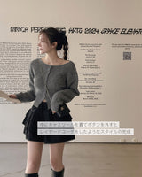 【MADE】boat neck Knit cardigan