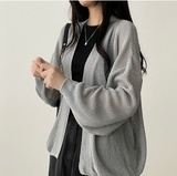 Amit Bolero Loose Fit Puff Knit Cardigan 