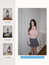 Baby pastel turtleneck long-sleeved knitwear