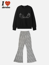 Spandex Leopard Banding Bootcut Pants