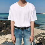 ASCLOレイヤードuネックショートスリーブtシャツ