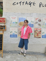LAUL PAISELY SHORT SLEEVE SHIRT RED
