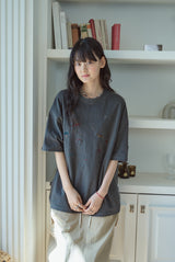 26SS★ Dino Stitch Embroidered Pigment Short Sleeve Tee
