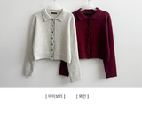 Monet Snap Color Scheme Point Boxy Knit Cardigan