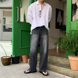 LMN LIT Oversized Fit Cool Linen Shirt (8 colors)