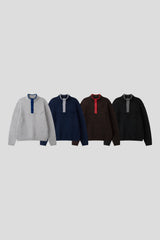 Chil Pocket Half-Neck Button Knit