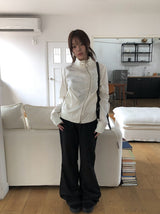 Conf color matching pocket bootcut pants