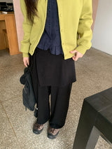 Anka Layered Wrap Skirt Pants