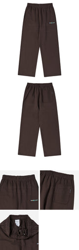 24FW BELLY COLLAGE LOGO PANTS BROWN