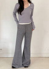 #Warm Fleece Bootcut Banding Pants (5color)