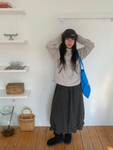 Hillger Brushed Dot Long Skirt