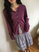 Kiho Round Boucle Summer Cardigan