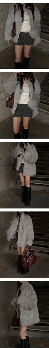 [F/W] Mood overfit fur jacket(2color)