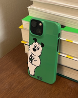 コーヒーグリーンハードスマートフォンケース