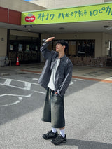 Washed Keyring Bermuda Pants (3 Colors)
