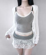 hearts lace sleeveless (3colors)