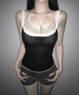 leo halter lace top (4colors)