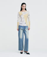 Elemental Motif Patchwork T-shirt _ YELLOW