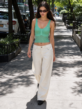 LACE SHORT SLEEVELESS [MINT]