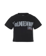8287 リミテッドショートスリーブクロップTシャツ (ブラック)