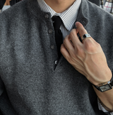 All Day Classic Wool Henry Neck Knit