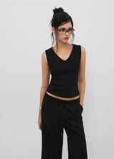 [B-BASIC] Tension Standard V-Neck Sleeveless Top (2 SIZE)