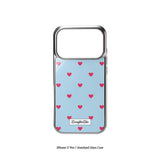 [MADE]blue love dot Standard Glass phonecase