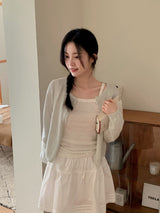 Dot Square Layered Sleeveless (3color)