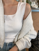 Kes Square Neck Wool Sleeveless Knit / 5 colors