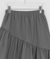 Silk Frill Banding Midi Skirt