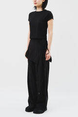 (W) Pin Wrap Skirt Pants (2color)