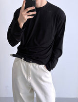 Basic crop long sleeves(4color)