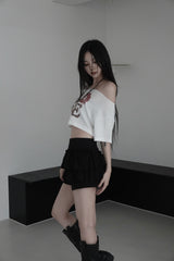 leopard love off shoulder T (2color)