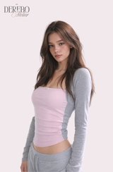 ロジーグレーレイヤードTシャツ