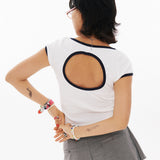 BN Heart Back cut-out crop T-shirt  [2Color]