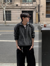 Mer Highneck Half Zip-up