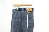 Washed Denim Wide Pants
