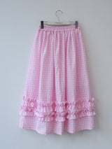  finale check skirt / pink