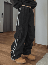 Elmo Side Line Cargo Denim Pants