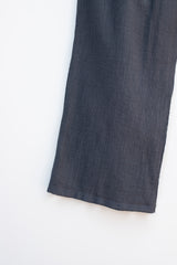 Pleat banding pants (Dark grey)