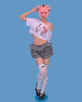 フリルリボンチェックショートパンツ (3color)