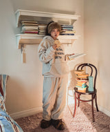Bagel Fleece Pintuck String Pants