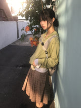 Rib Vintage Check Skirt