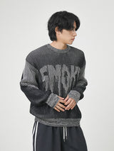 Smoky two-tone knit 3color
