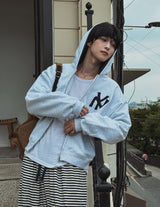 NY Applique Crop Hood Zip-Up