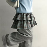 Totsu checkered cancan mini skirt
