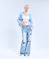 85-VIVAJ020 Light Crop Knitwear Bolero 6color
